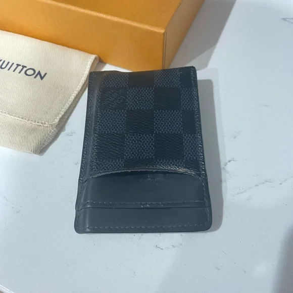 Louis Vuitton Blue Pince Damier Cobalt Card Holder Wallet